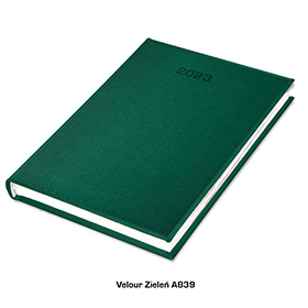 Kalendarz książkowy Velour jasny zielony