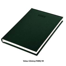 Kalendarz książkowy Velour zielony