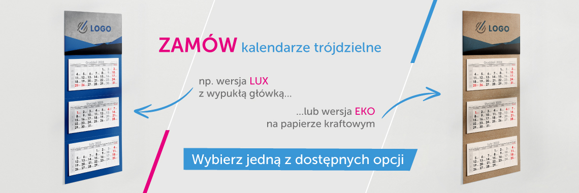 kalendarze tr&oacute;jdzielne